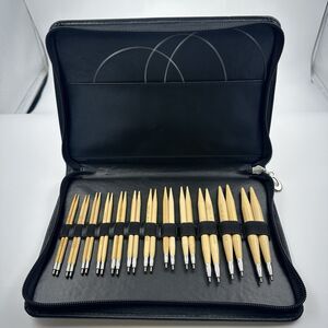 Clover Interchangeable Circular Knitting Bamboo Needles Takumi Combo Set + Case
